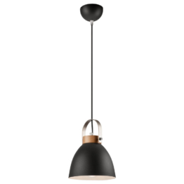Lamkur Pendelleuchte DANIELLE 31767 Graphit Holz Stahl H/L: ca. 81x18 cm E27 1 Brennstellen