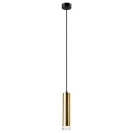 Lamkur Pendelleuchte DIEGO 39565 gold Aluminium Stahl Acryl H/L: ca. 100x8 cm E27 1 Brennstellen