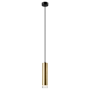 Lamkur Pendelleuchte DIEGO 39565 gold Aluminium Stahl Acryl H/L: ca. 100x8 cm E27 1 Brennstellen