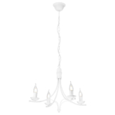 Lamkur Pendelleuchte LUCY 44156 weiß Stahl H/L: ca. 100x58 cm E14 4 Brennstellen