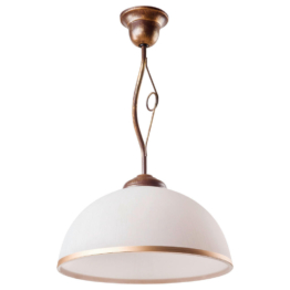 Lamkur Pendelleuchte RETRO II 503 braun Stahl Glas H/L: ca. 45x30 cm E27 1 Brennstellen