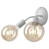 Lamkur Wandleuchte VIGGO 39428 silber Stahl H/L: ca. 14,5x23 cm E27 2 Brennstellen