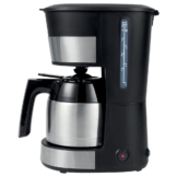 Emerio Kaffeeautomat schwarz silber Edelstahl Kunststoff B/H/L: ca. 20x34x25 cm