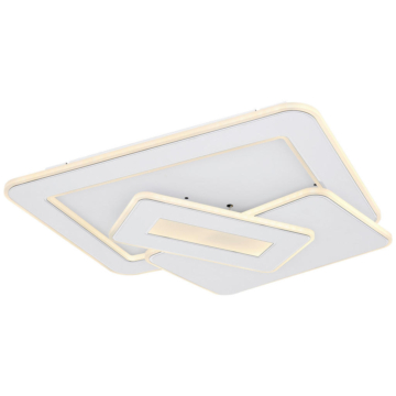 GLOBO LED-Deckenleuchte KIQUE 48548SH weiß Metall Acryl B/H/L: ca. 48,5x6,8x49 cm 1 Brennstellen