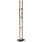 GLOBO LED-Stehleuchte ILLA 67266S dunkelbraun mattschwarz Metall MDF B/H/L: ca. 20x150x25 cm 1 Brennstellen