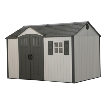 Lifetime Gerätehaus Texas hellgrau B/H/L: ca. 381x243,84x243,84 cm