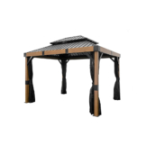 Sojag Pavillon Fontana braun Aluminium B/H/L: ca. 364,3x310x298 cm