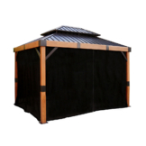 Sojag Vorhang-Set Fontana schwarz Polyester