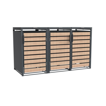 Westmann Mülltonnenbox Lacina braun B/H/L: ca. 200x116x80 cm