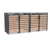 Westmann Mülltonnenbox Lacina braun B/H/L: ca. 264x116x80 cm
