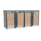 Westmann Mülltonnenbox Planta braun B/H/L: ca. 264x124x84 cm
