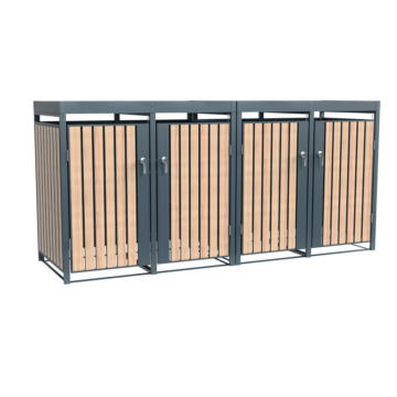 Westmann Mülltonnenbox Planta braun B/H/L: ca. 264x124x84 cm