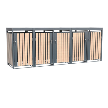 Westmann Mülltonnenbox Planta braun B/H/L: ca. 332x124x84 cm