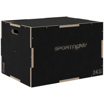 SPORTNOW Sprungbox schwarz Buche B/H/L: ca. 61x51x76 cm